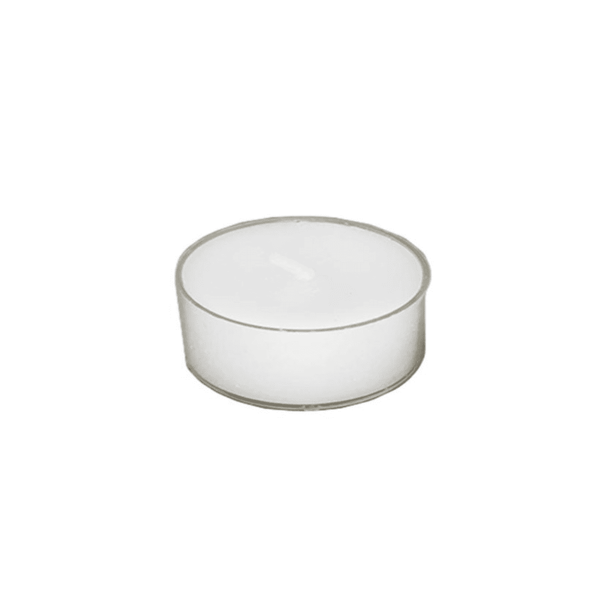 Waxinelichthouder doorzichtige cup wit groot L
