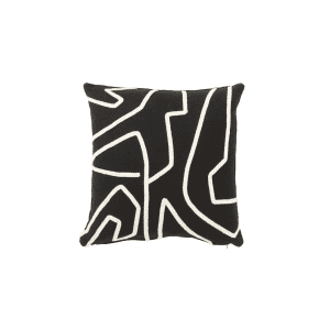 Kussen abstract zwart wit J-Line