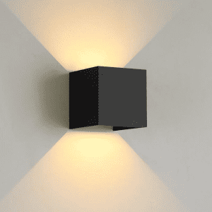 cube up-down light sensor schwarz wandleuchte