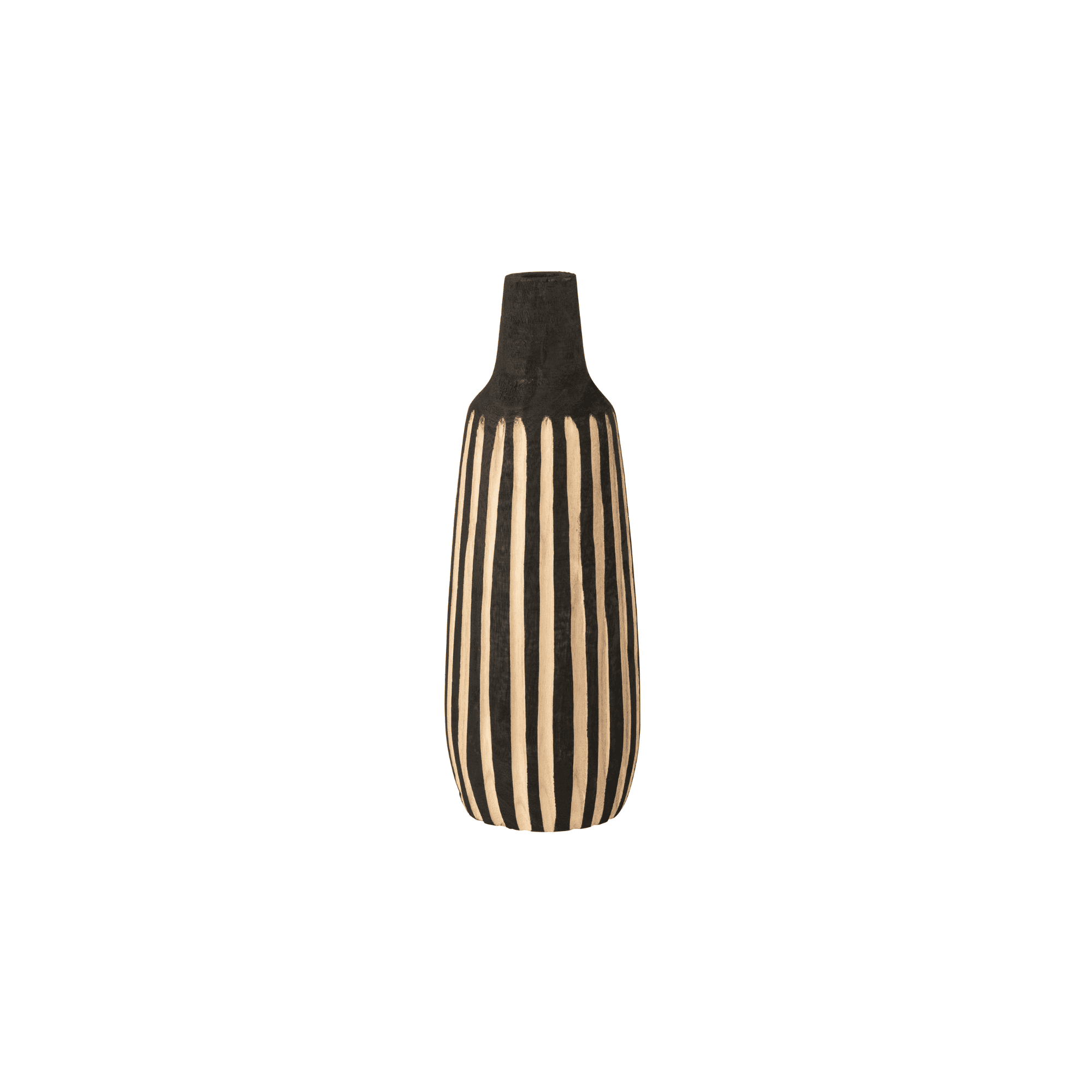 Vaas fles zwart hout J-Line M