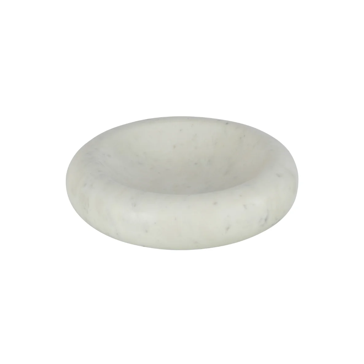 runde Schale Marmor weiß
