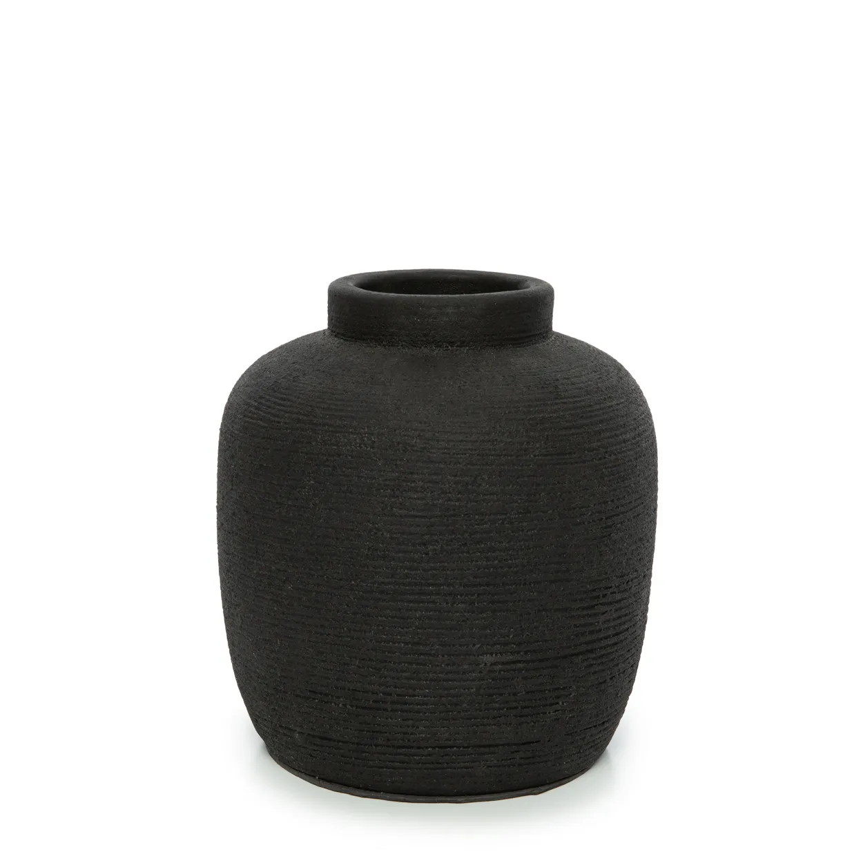 schwarze Vase