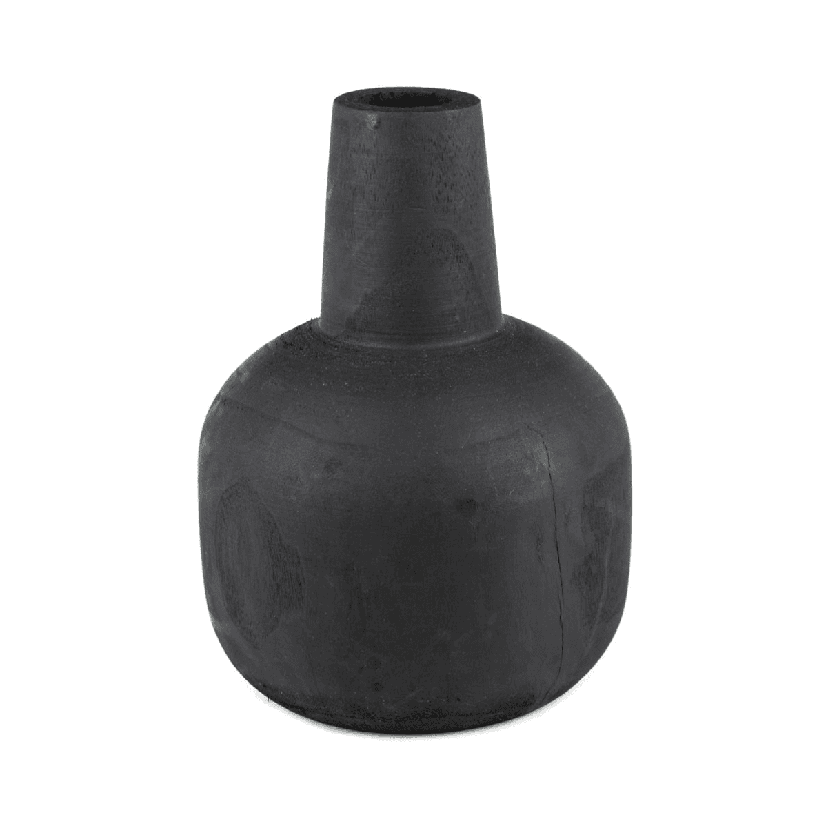 Vase Bio-Holz schwarz japandi