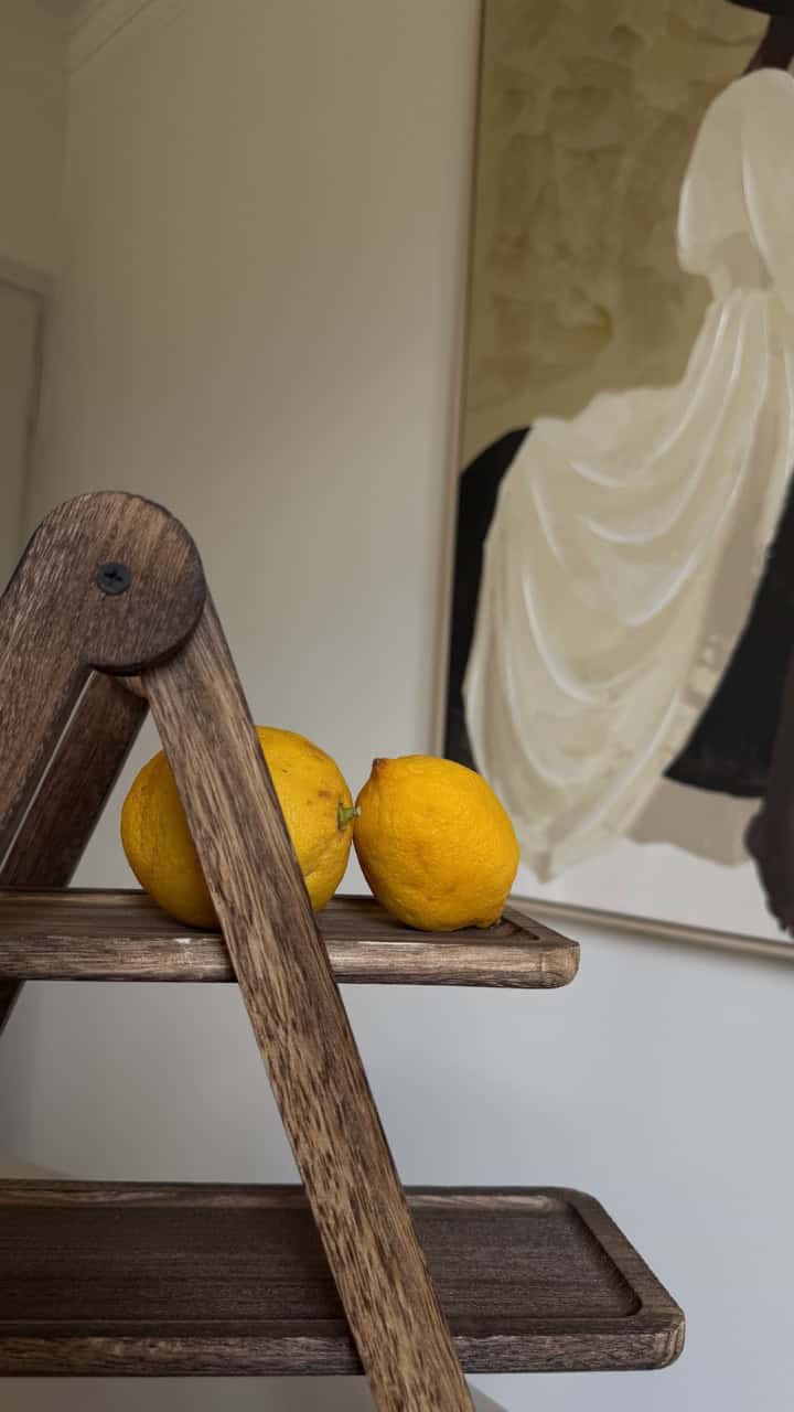 Etagère donkerbruin hout fruit