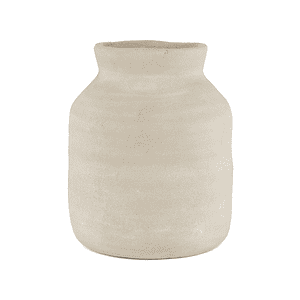 vaas pot beige van steen aardewerk